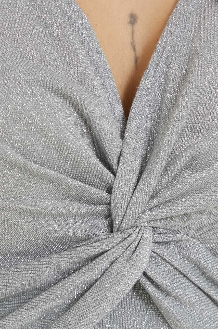 Abercrombie & Fitch Блуза в сиво с изчистен дизайн - Pepit.bg