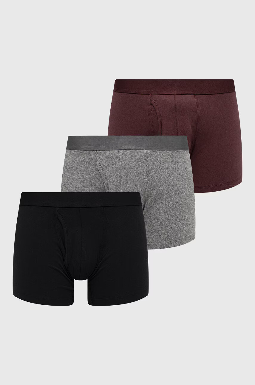 Abercrombie & Fitch Боксерки (3 чифта) 3 чифта в бордо - Pepit.bg