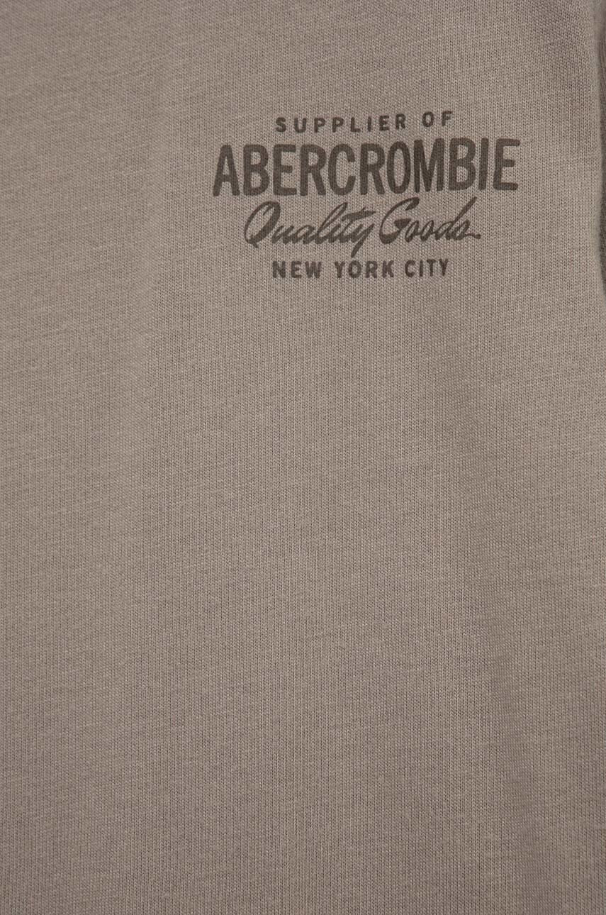 Abercrombie & Fitch Детска блуза с дълги ръкави в бежово с принт - Pepit.bg