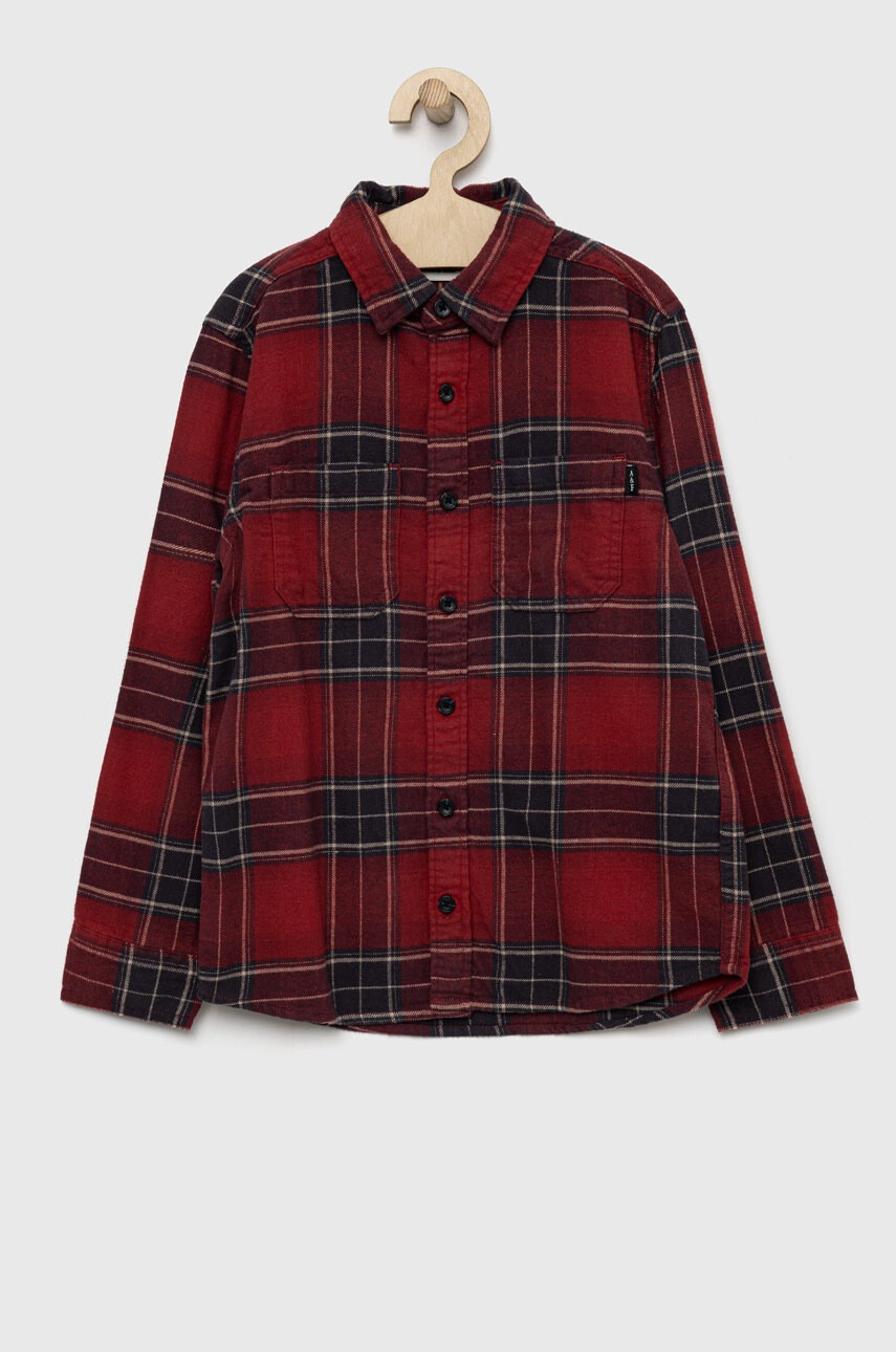 Abercrombie & Fitch Детска памучна риза в червено - Pepit.bg