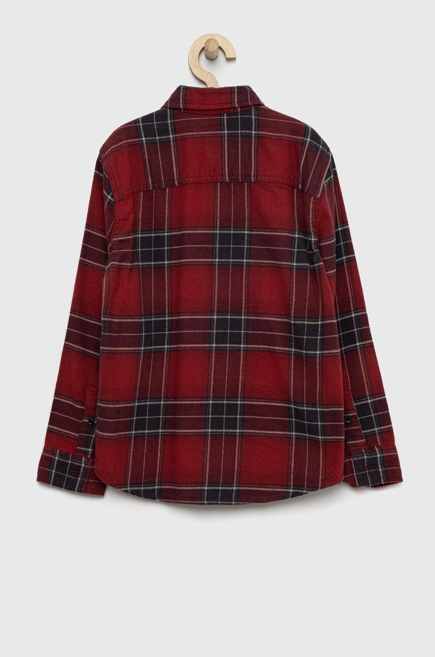 Abercrombie & Fitch Детска памучна риза в червено - Pepit.bg
