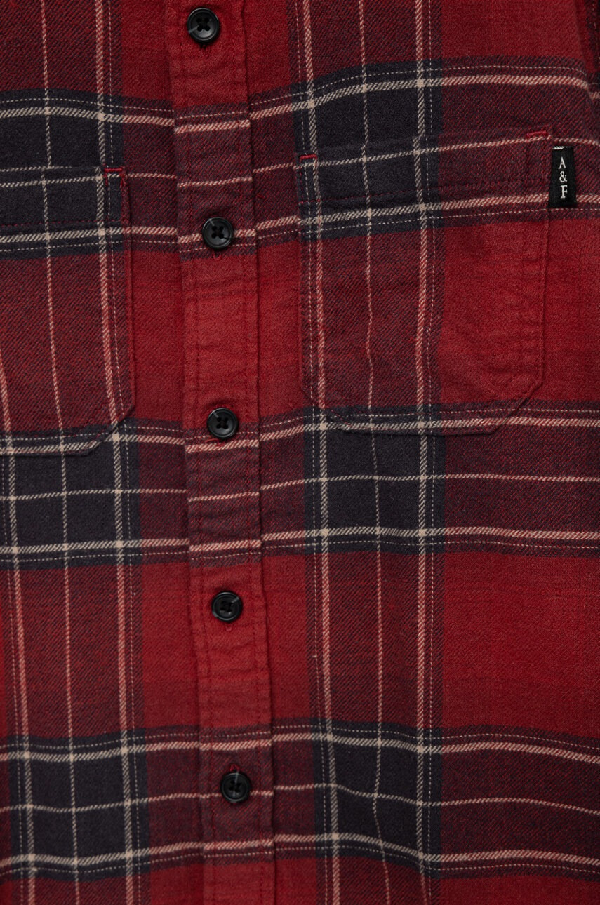 Abercrombie & Fitch Детска памучна риза в червено - Pepit.bg