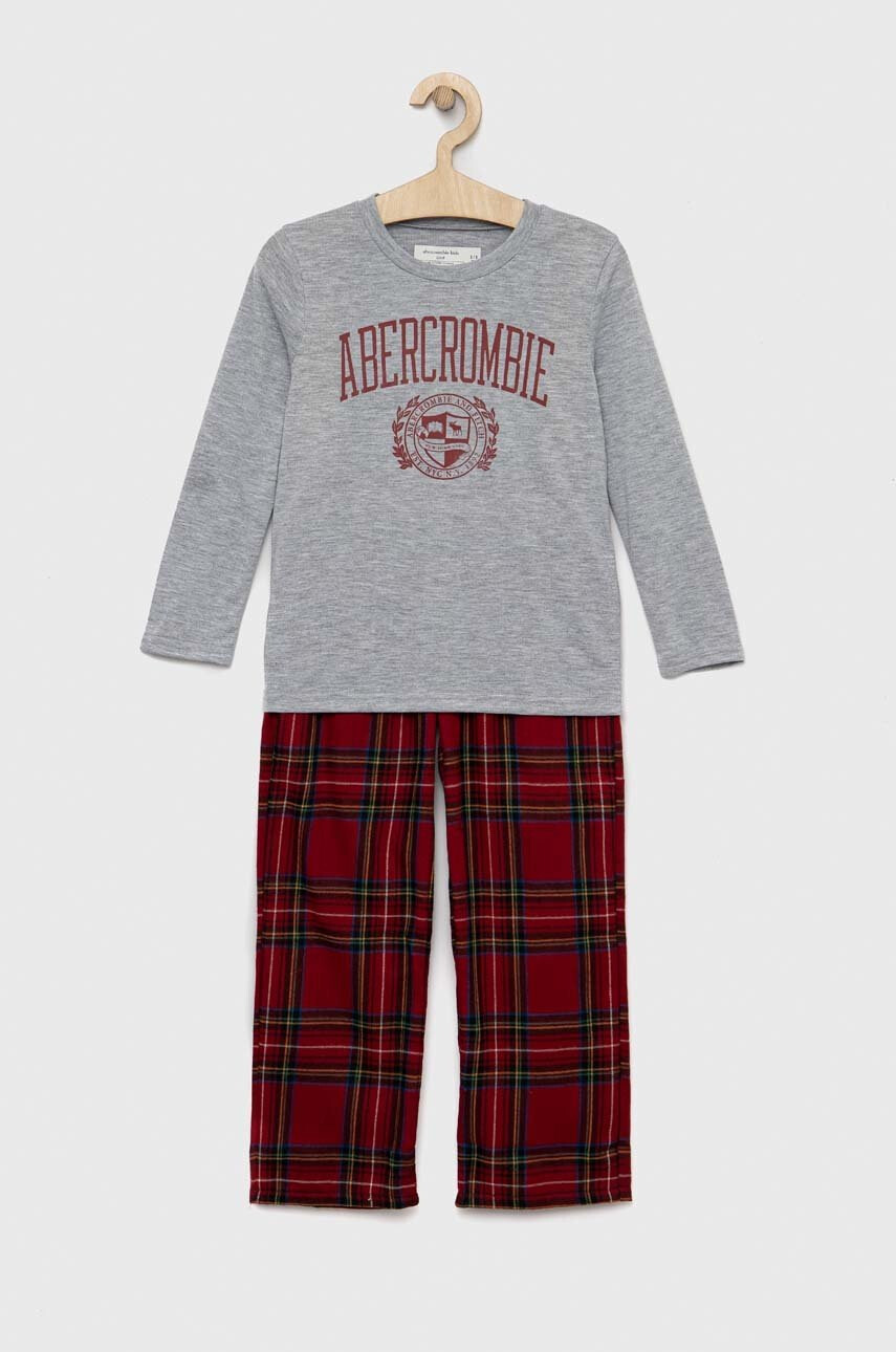 Abercrombie & Fitch Детска пижама в червено с десен - Pepit.bg