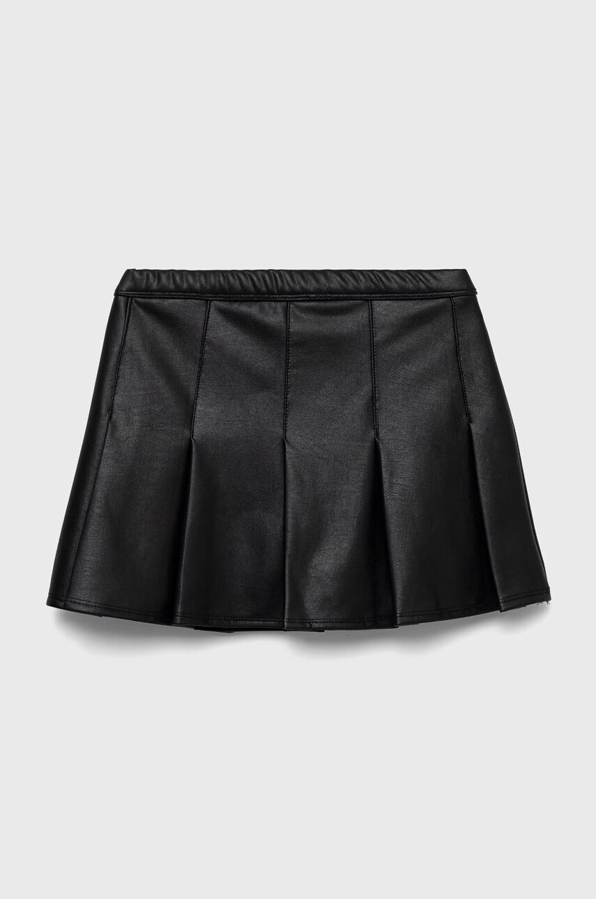 Abercrombie & Fitch Детска пола в черно къс модел разкроен модел - Pepit.bg