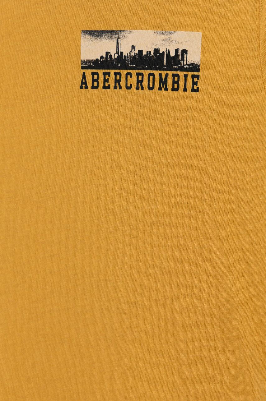 Abercrombie & Fitch Детска тениска в жълто с принт - Pepit.bg