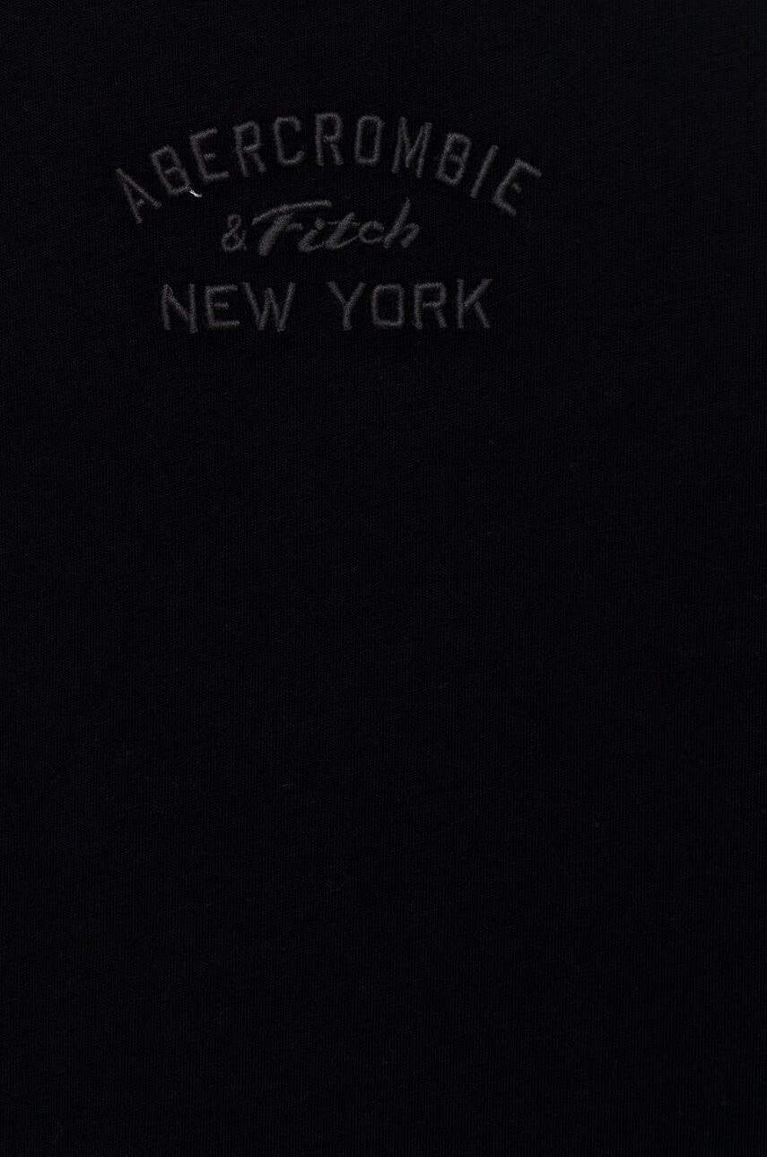 Abercrombie & Fitch Детска тениска в черно с апликация - Pepit.bg