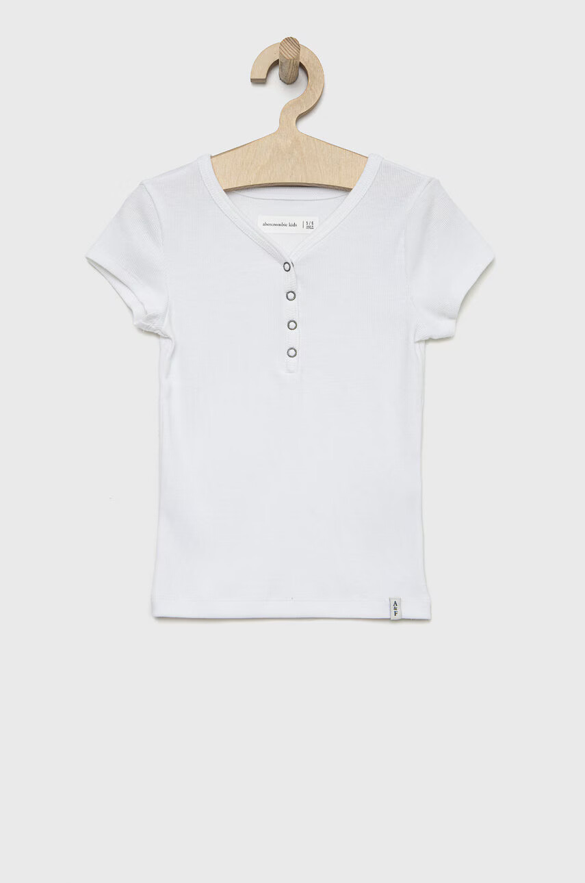 Abercrombie & Fitch Детска тениска в бяло - Pepit.bg