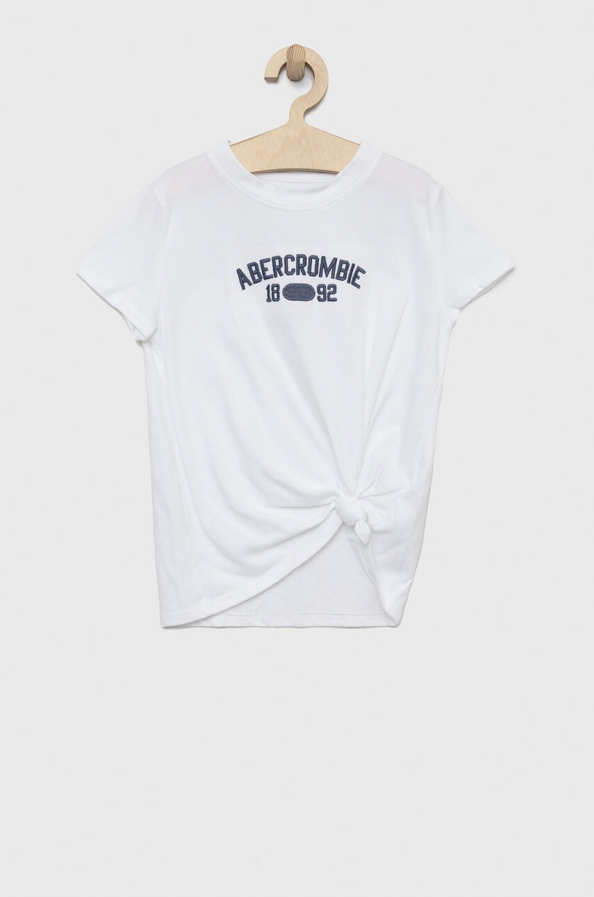 Abercrombie & Fitch Детска тениска в бяло - Pepit.bg