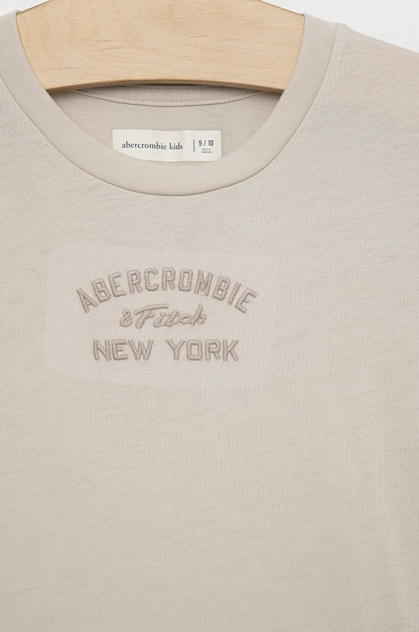 Abercrombie & Fitch Детска тениска в бежово с апликация - Pepit.bg