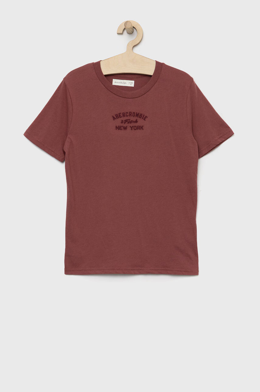 Abercrombie & Fitch Детска тениска в розово с апликация - Pepit.bg
