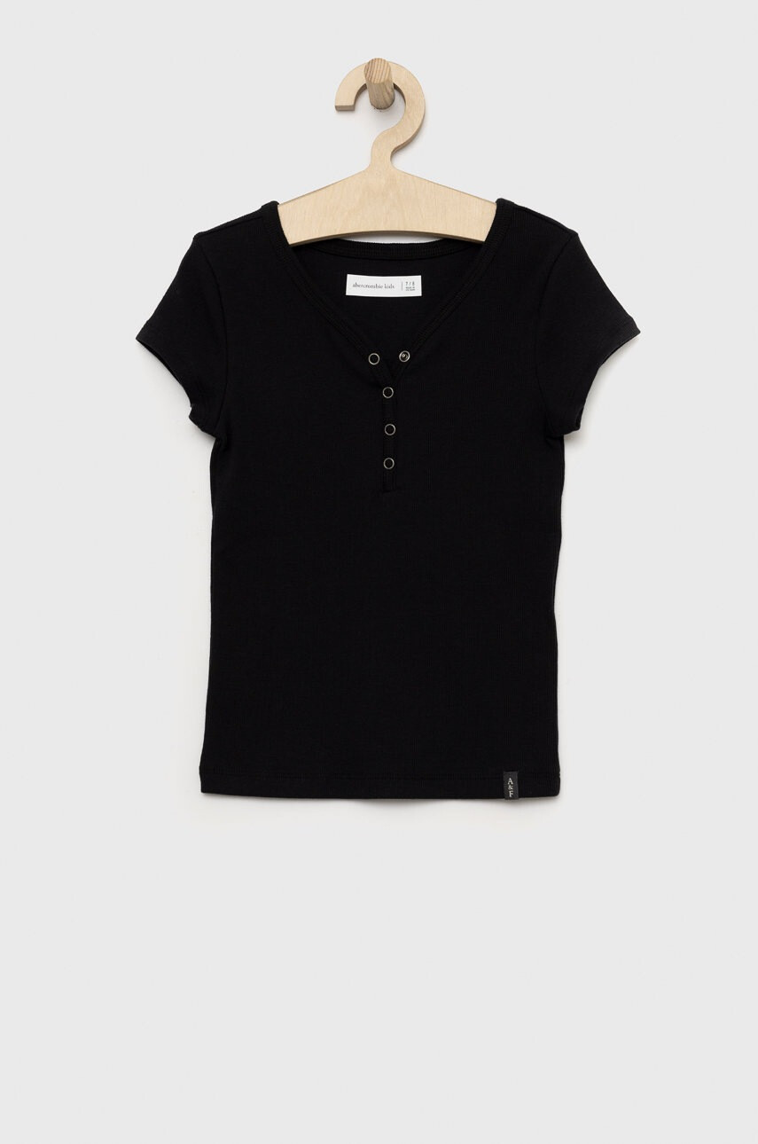 Abercrombie & Fitch Детска тениска в черно - Pepit.bg