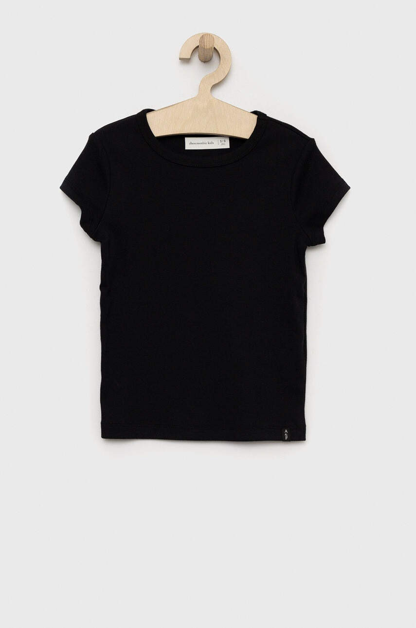 Abercrombie & Fitch Детска тениска в черно - Pepit.bg