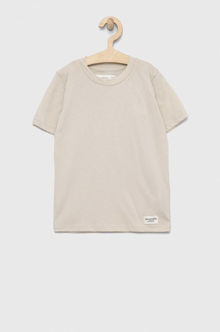 Abercrombie & Fitch Детска тениска в бежово с принт - Pepit.bg