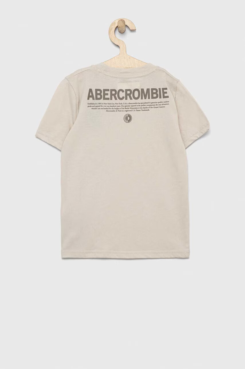 Abercrombie & Fitch Детска тениска в бежово с принт - Pepit.bg