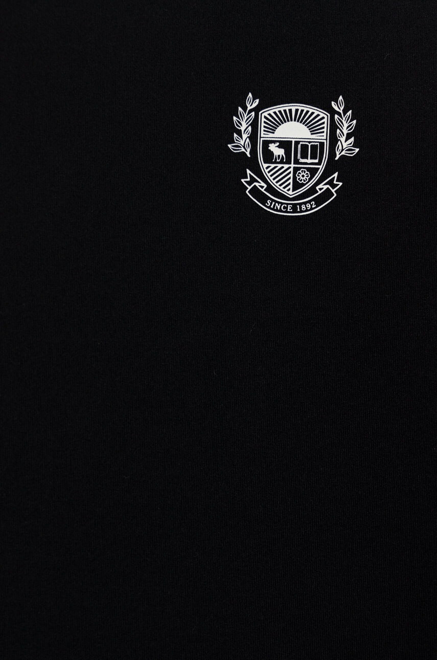 Abercrombie & Fitch Детска тениска в черно с принт - Pepit.bg