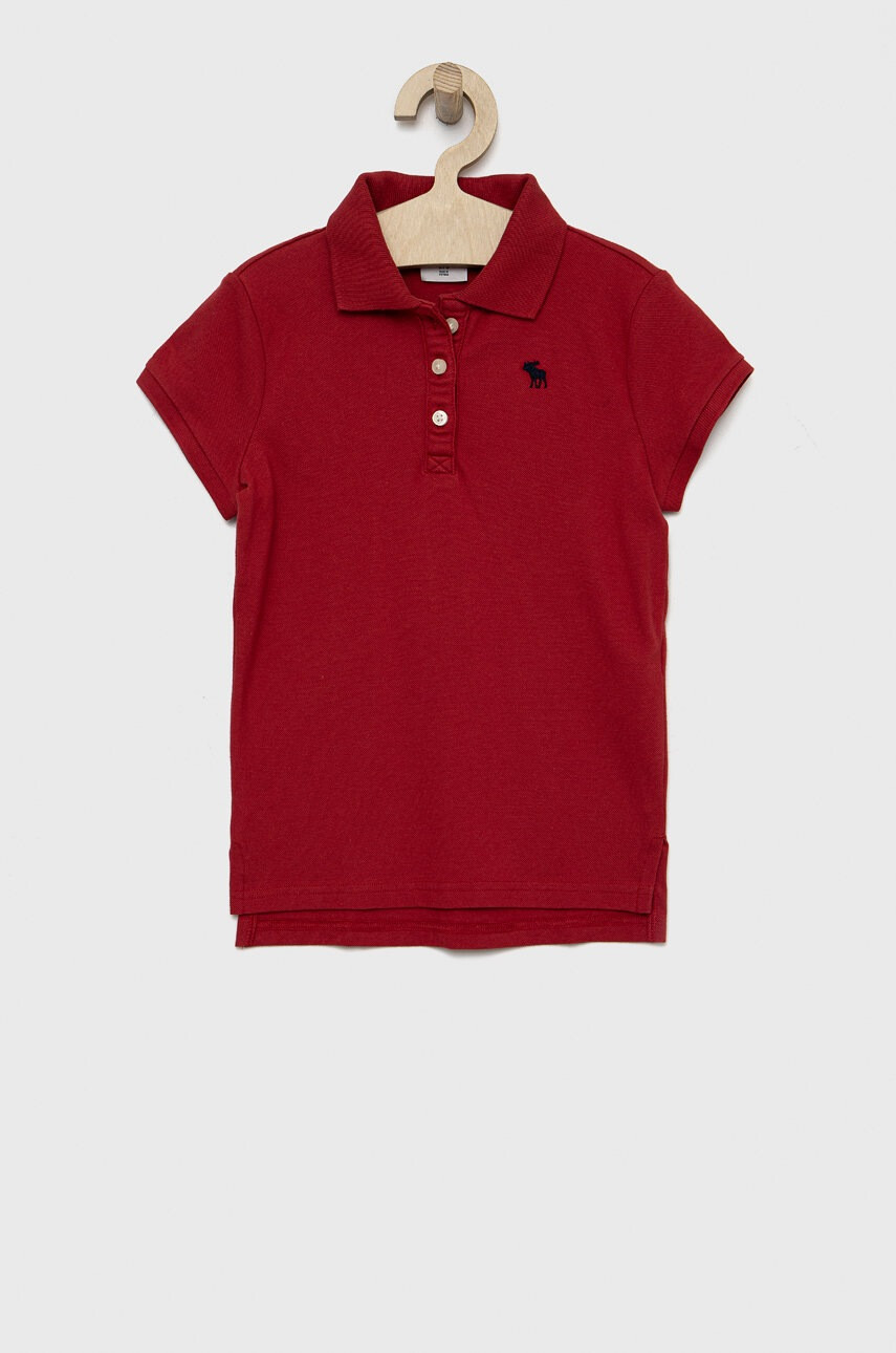Abercrombie & Fitch Детска тениска с яка в червено - Pepit.bg