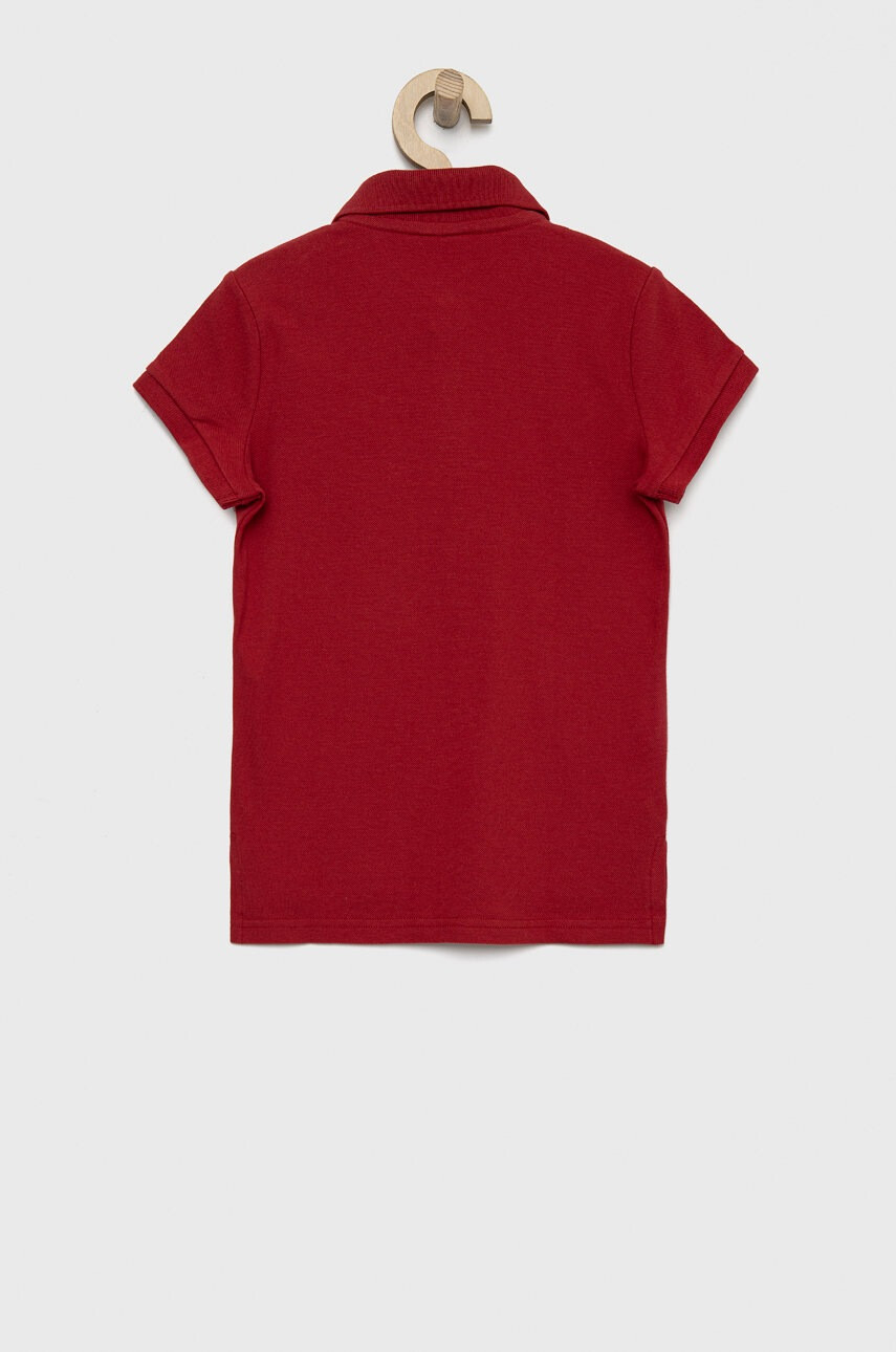 Abercrombie & Fitch Детска тениска с яка в червено - Pepit.bg