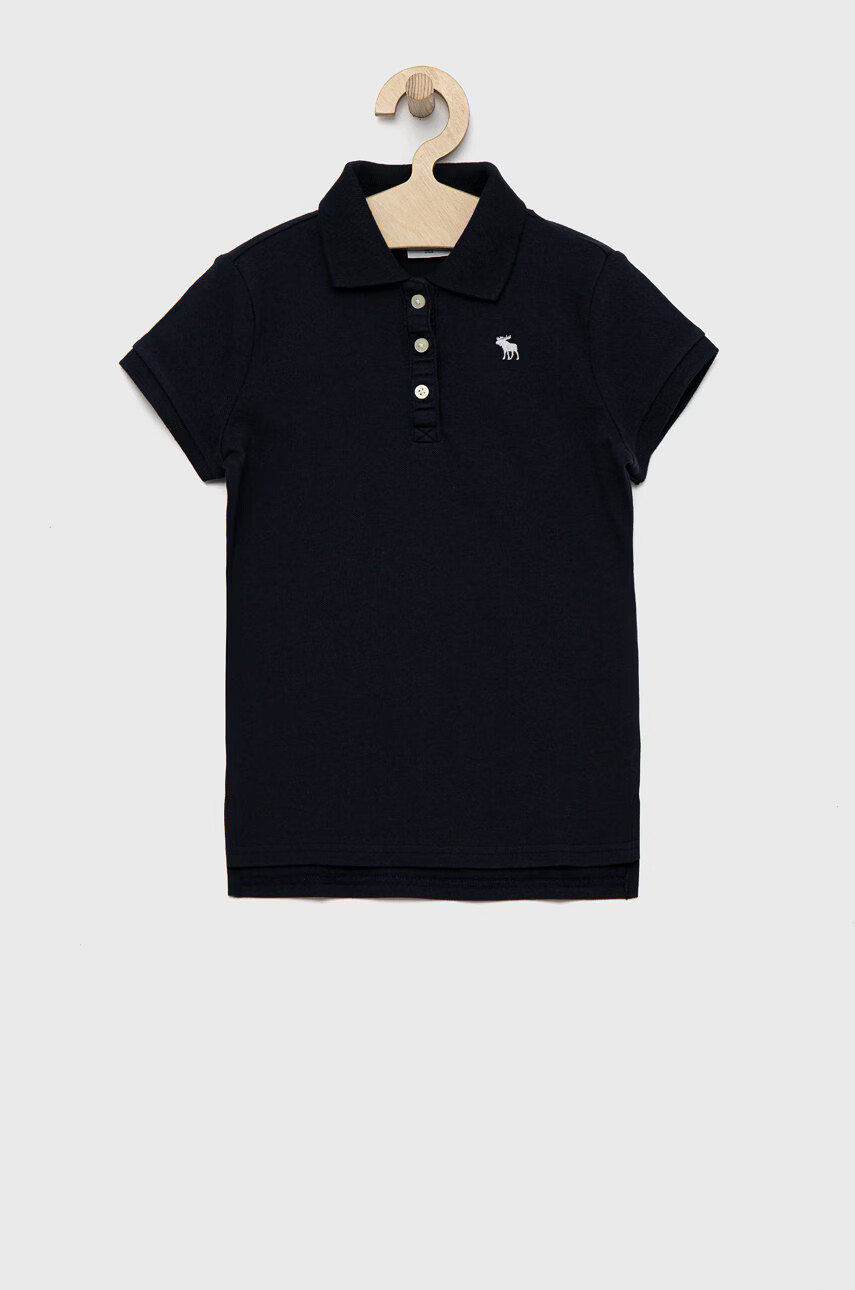 Abercrombie & Fitch Детска тениска с яка в тъмносиньо - Pepit.bg