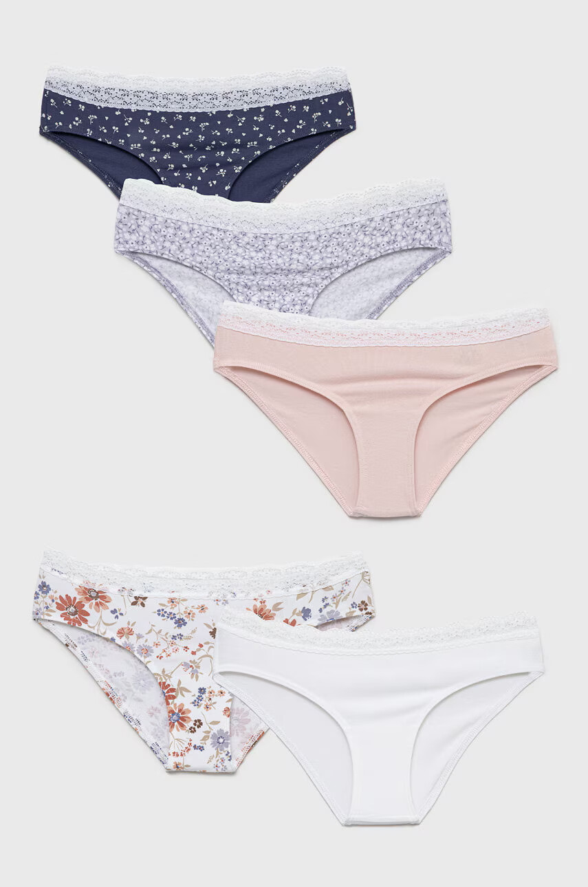 Abercrombie & Fitch Детски бикини (5 чифта) в розово - Pepit.bg