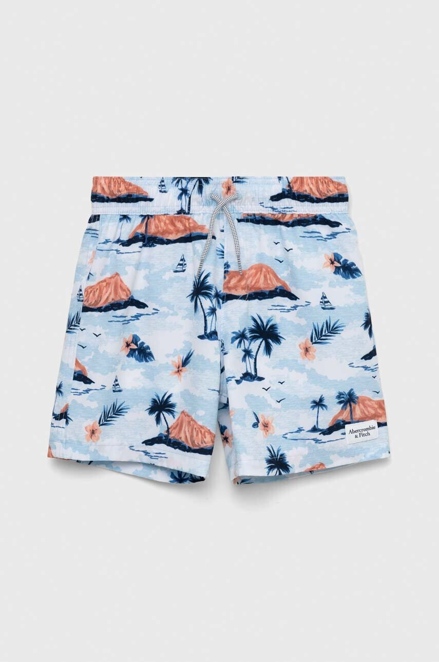 Abercrombie & Fitch Детски плувни шорти в синьо - Pepit.bg