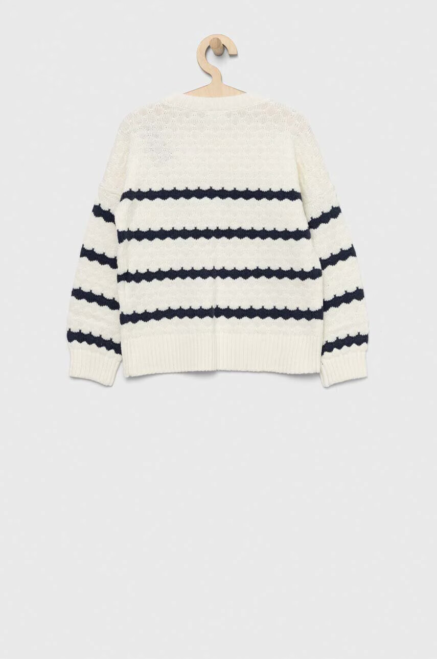 Abercrombie & Fitch Детски пуловер в бяло от лека материя - Pepit.bg