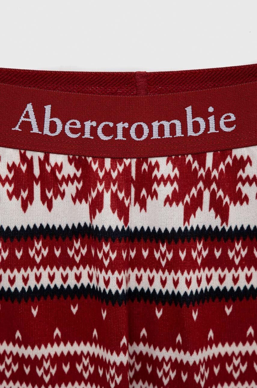 Abercrombie & Fitch Детско долнище на пижама в бордо с десен - Pepit.bg