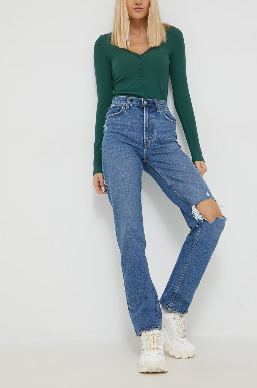 Abercrombie & Fitch Дънки в с висока талия - Pepit.bg