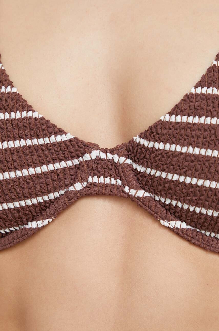 Abercrombie & Fitch Горнище на бански в кафяво с мека чашка - Pepit.bg