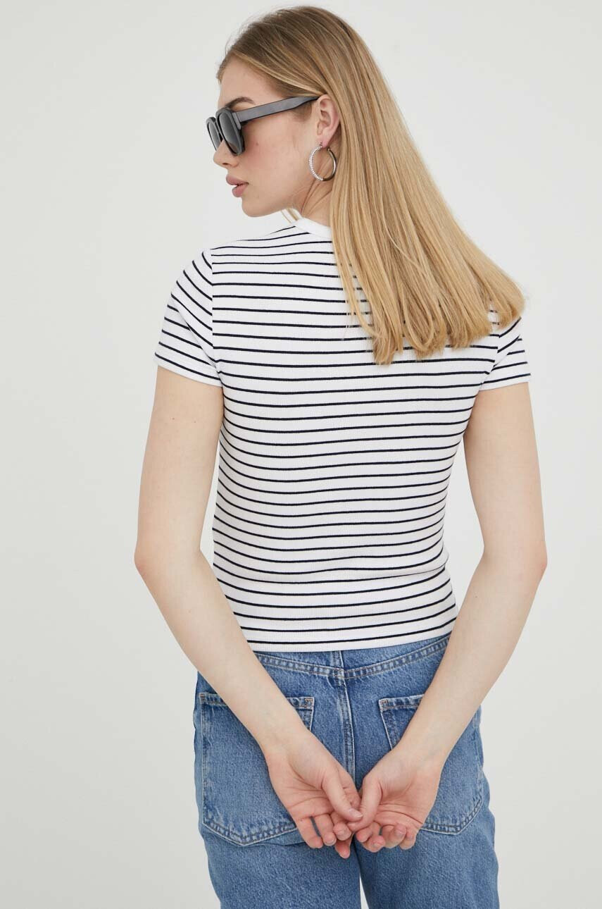 Abercrombie & Fitch Памучна блуза в бяло - Pepit.bg