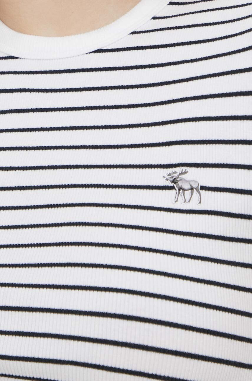 Abercrombie & Fitch Памучна блуза в бяло - Pepit.bg
