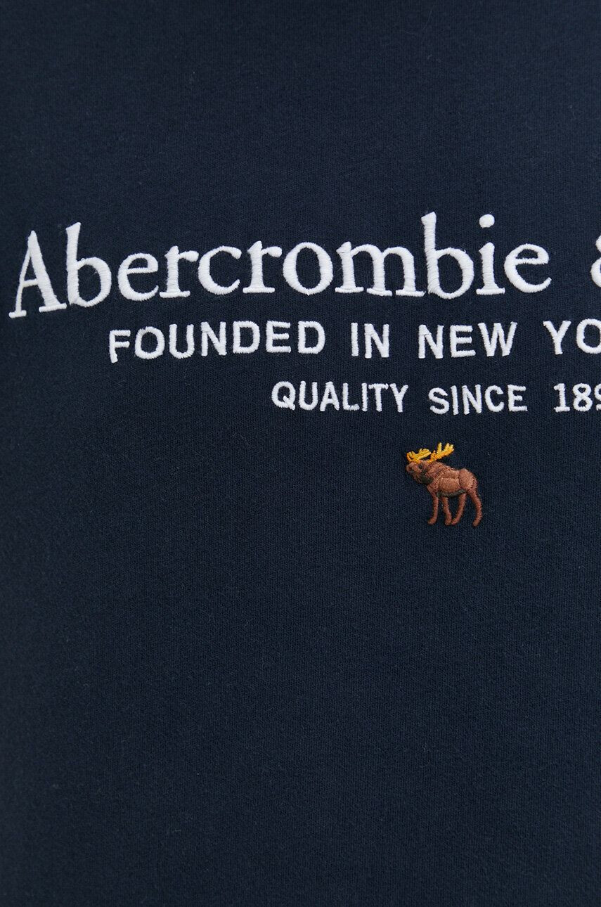 Abercrombie & Fitch Памучна тениска в синьо с изчистен дизайн - Pepit.bg