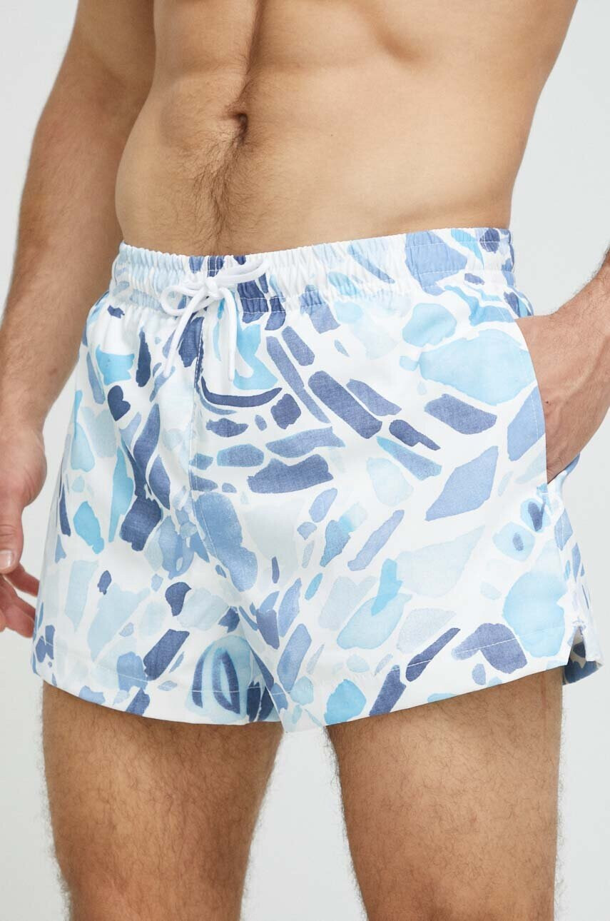 Abercrombie & Fitch Плувни шорти в синьо - Pepit.bg
