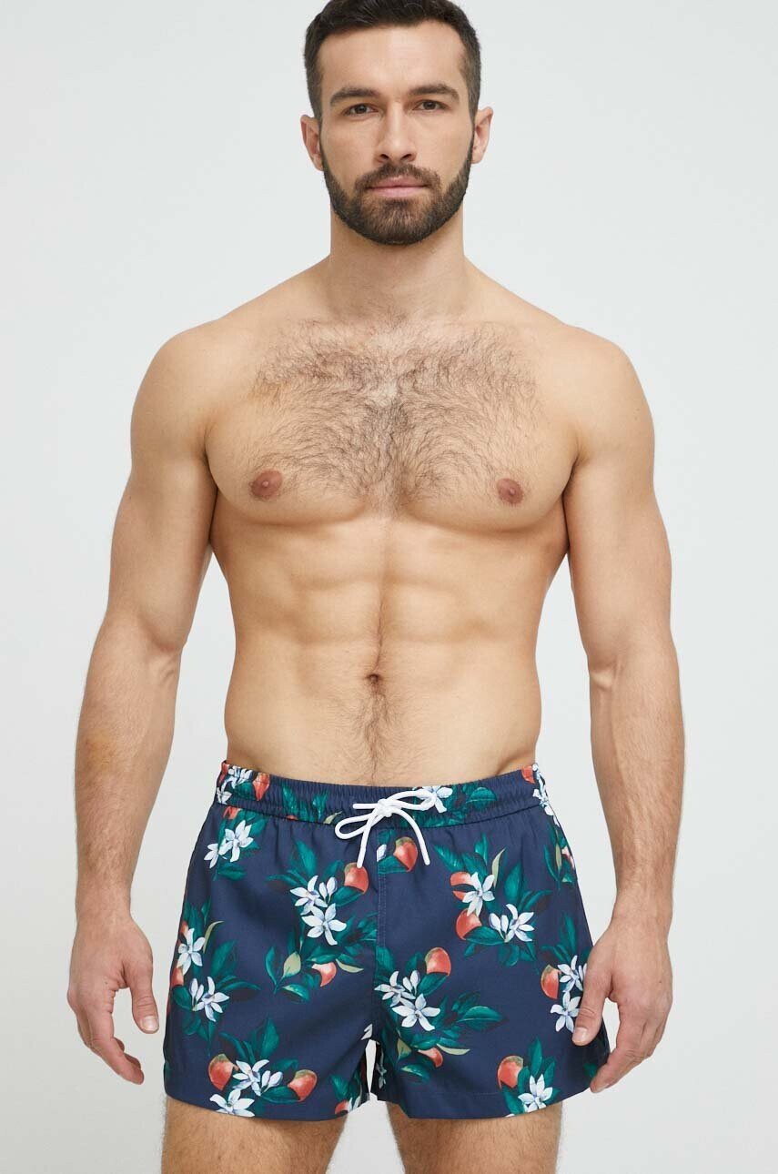 Abercrombie & Fitch Плувни шорти в синьо - Pepit.bg