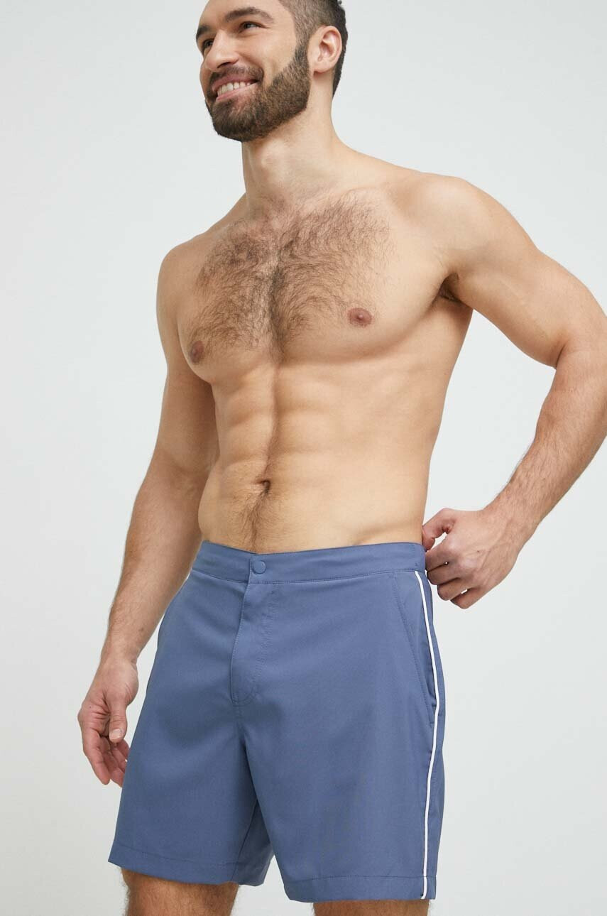 Abercrombie & Fitch Плувни шорти в синьо - Pepit.bg