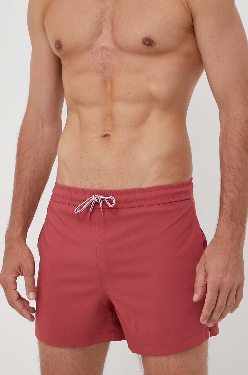 Abercrombie & Fitch Плувни шорти в червено - Pepit.bg