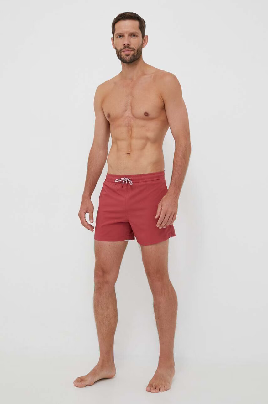 Abercrombie & Fitch Плувни шорти в червено - Pepit.bg