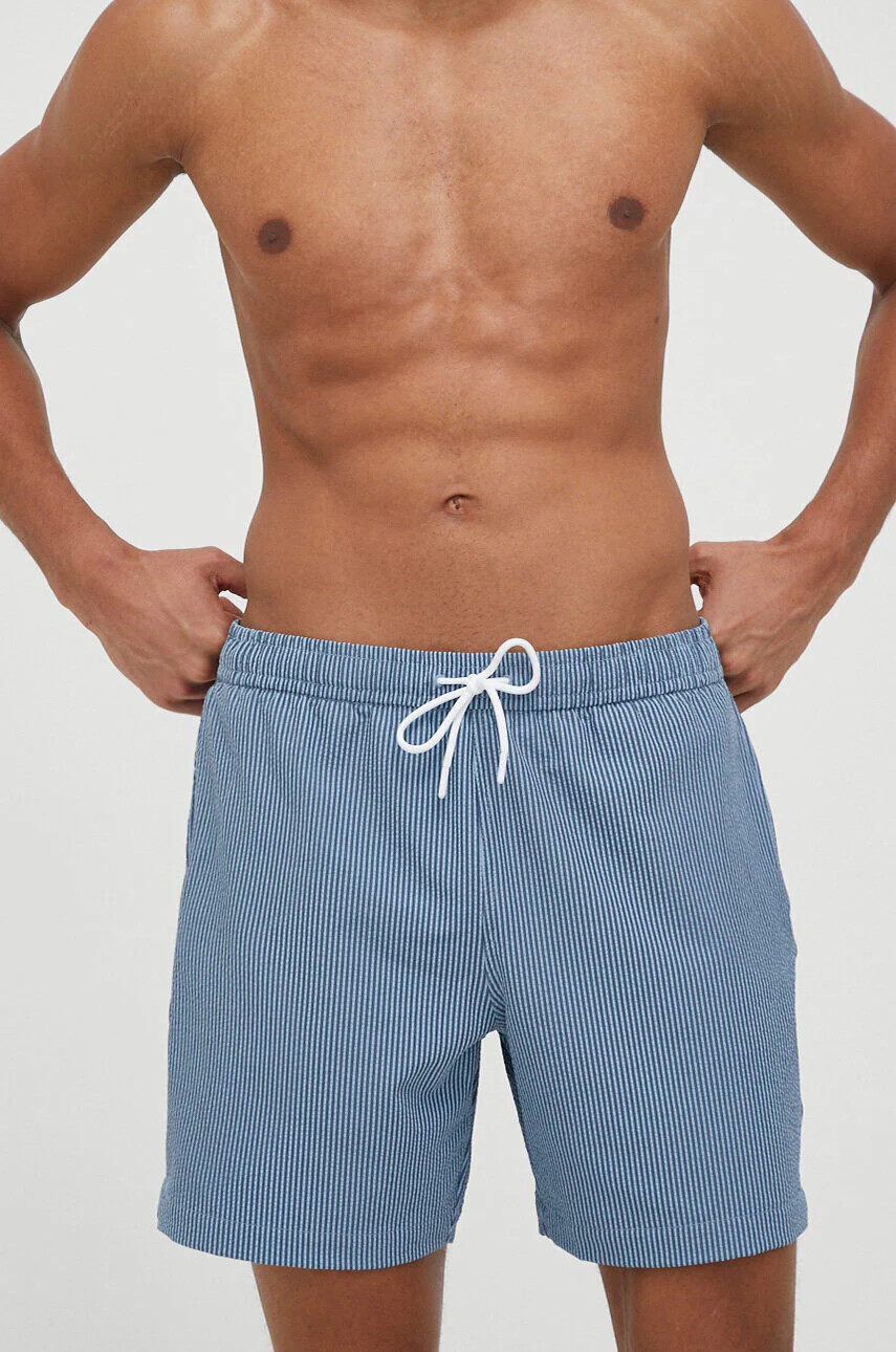 Abercrombie & Fitch Плувни шорти в тъмносиньо - Pepit.bg