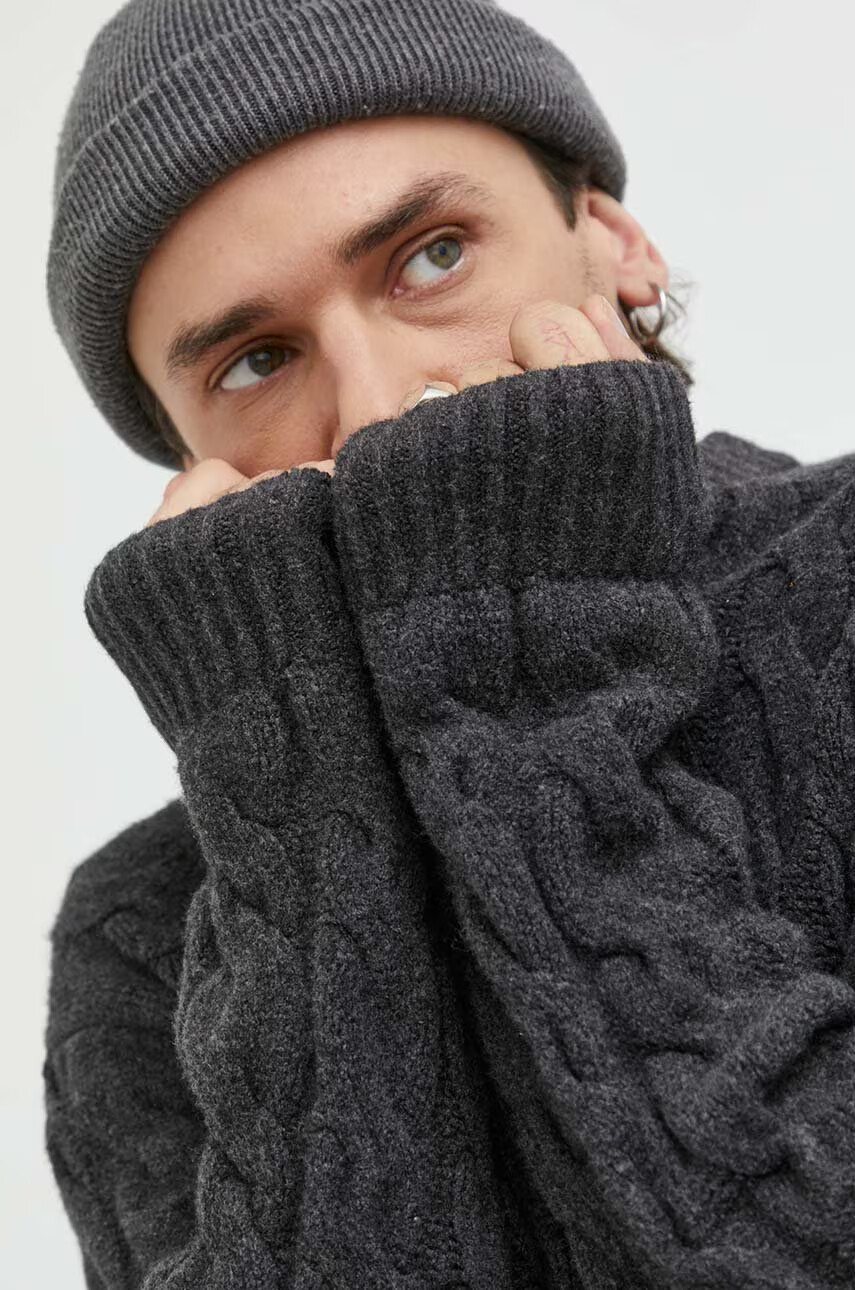Abercrombie & Fitch Пуловер мъжки в сиво - Pepit.bg