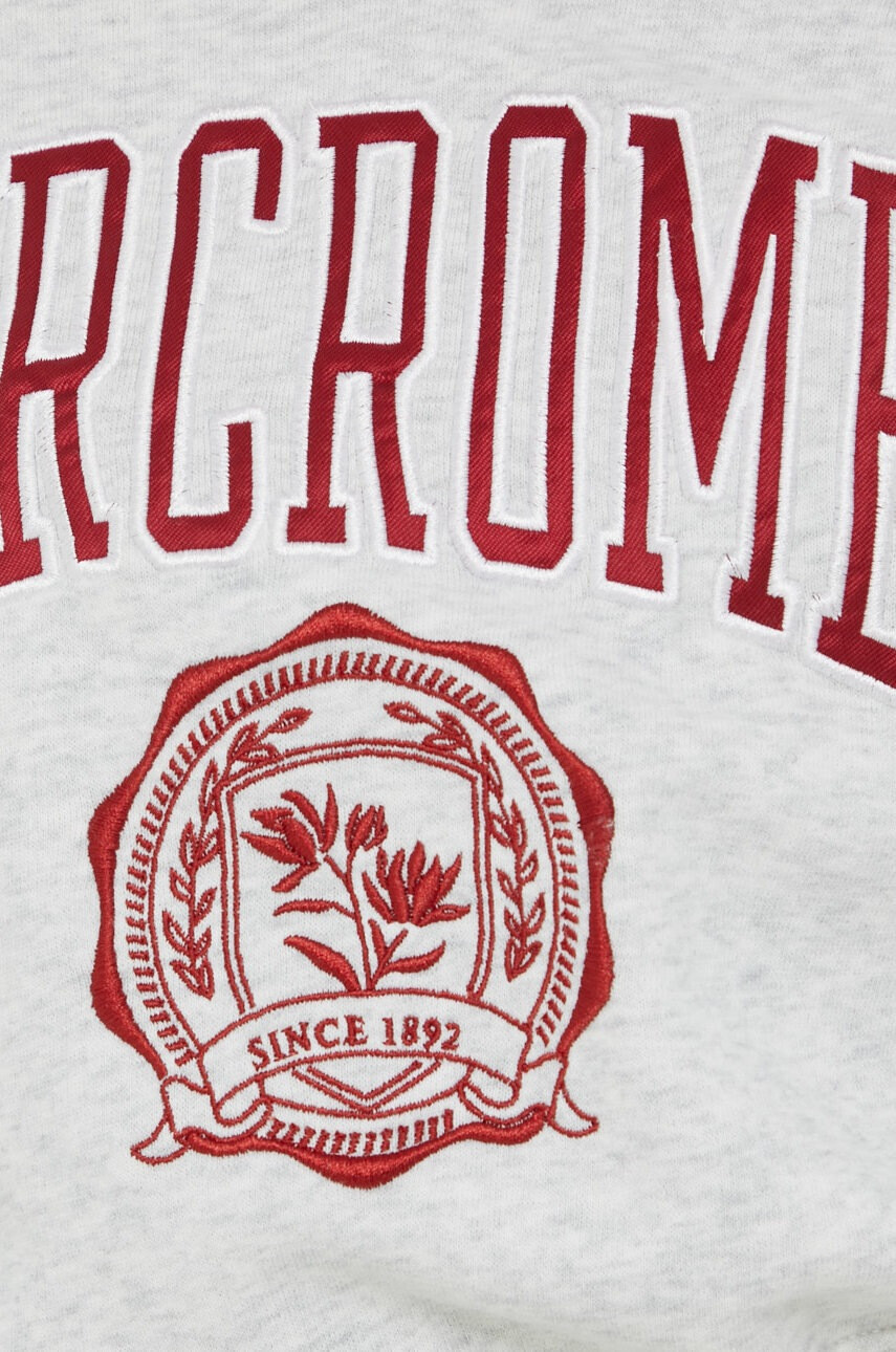 Abercrombie & Fitch Суичър в сиво с апликация - Pepit.bg