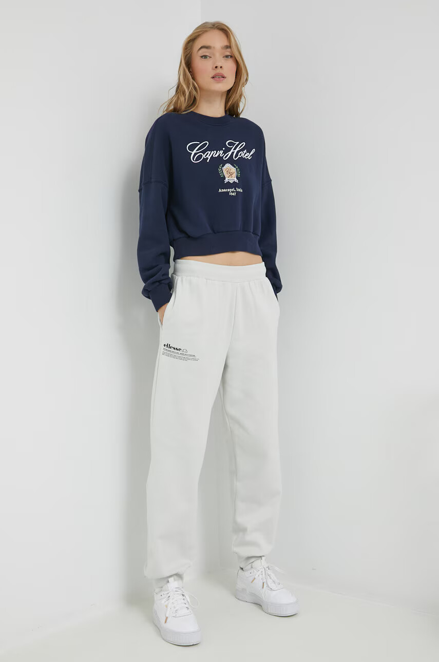 Abercrombie & Fitch Суичър в тъмносиньо с апликация - Pepit.bg
