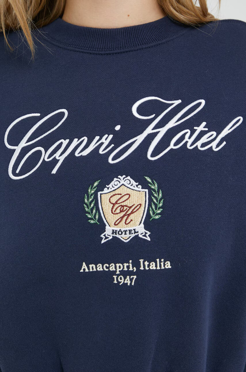Abercrombie & Fitch Суичър в тъмносиньо с апликация - Pepit.bg