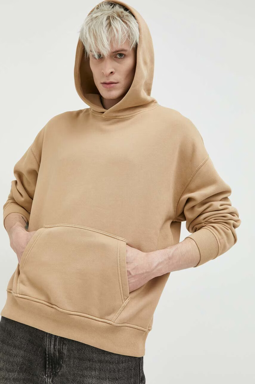 Abercrombie & Fitch Суичър в бяло с изчистен дизайн - Pepit.bg