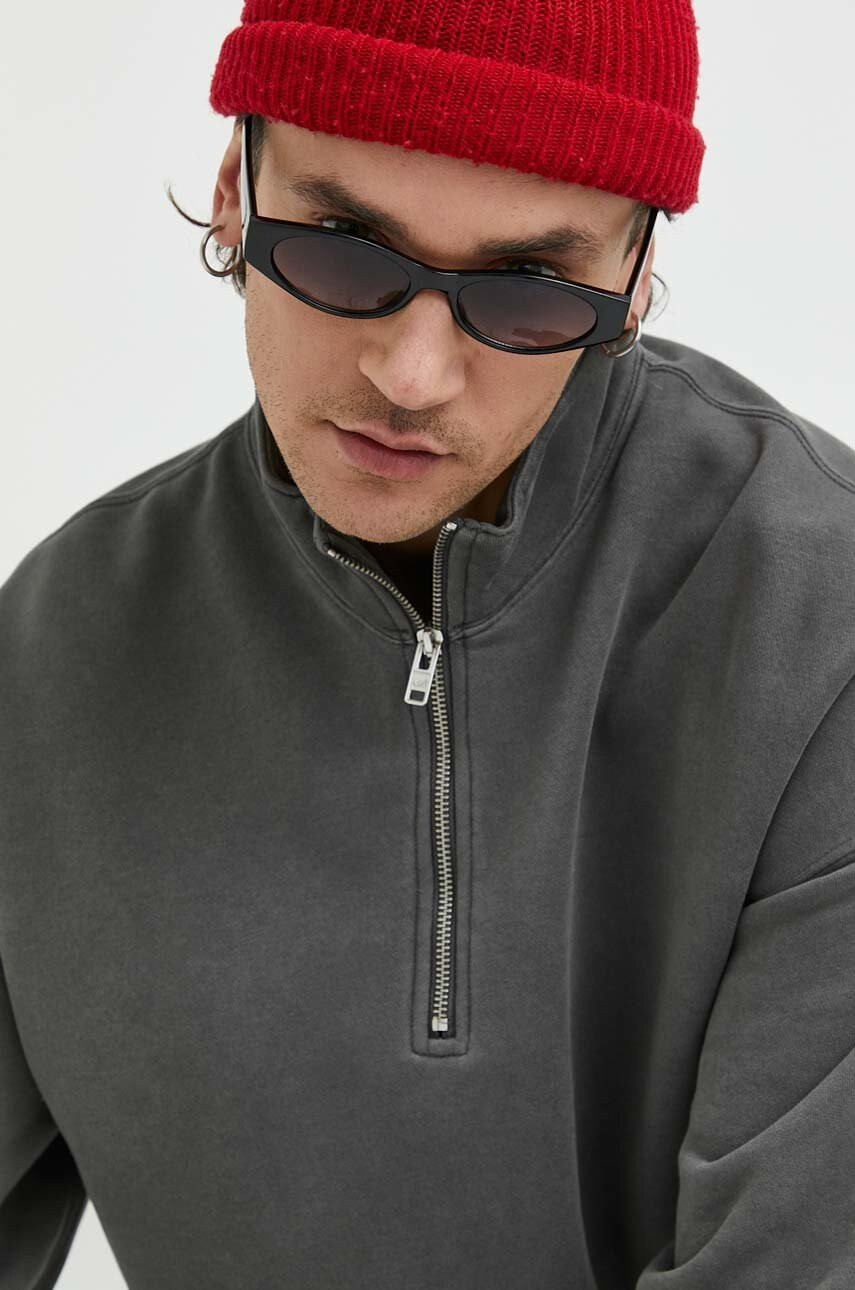 Abercrombie & Fitch Суичър в бяло с десен - Pepit.bg