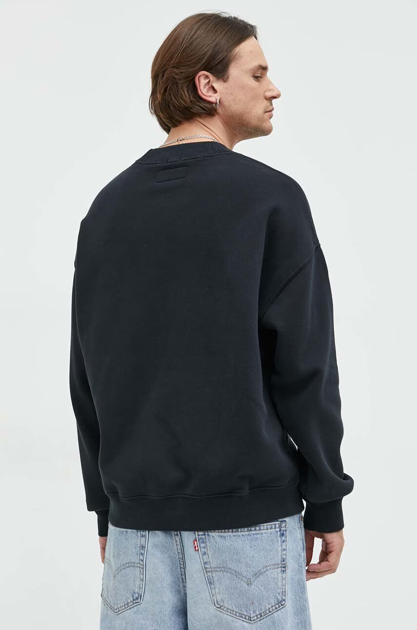 Abercrombie & Fitch Суичър в черно с принт - Pepit.bg