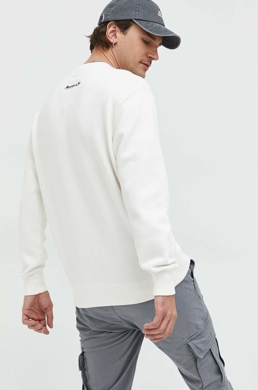 Abercrombie & Fitch Суичър в бежово с изчистен дизайн - Pepit.bg