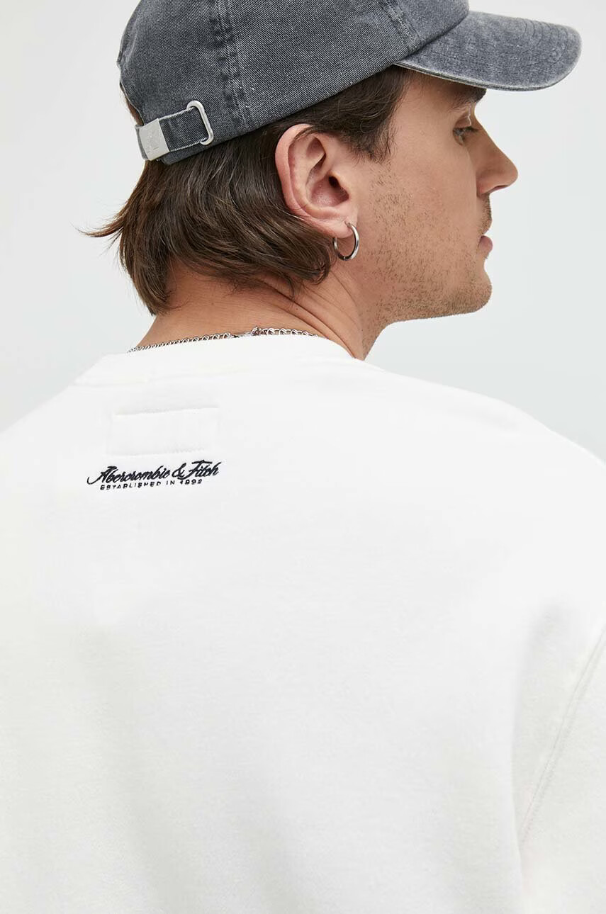 Abercrombie & Fitch Суичър в бежово с изчистен дизайн - Pepit.bg