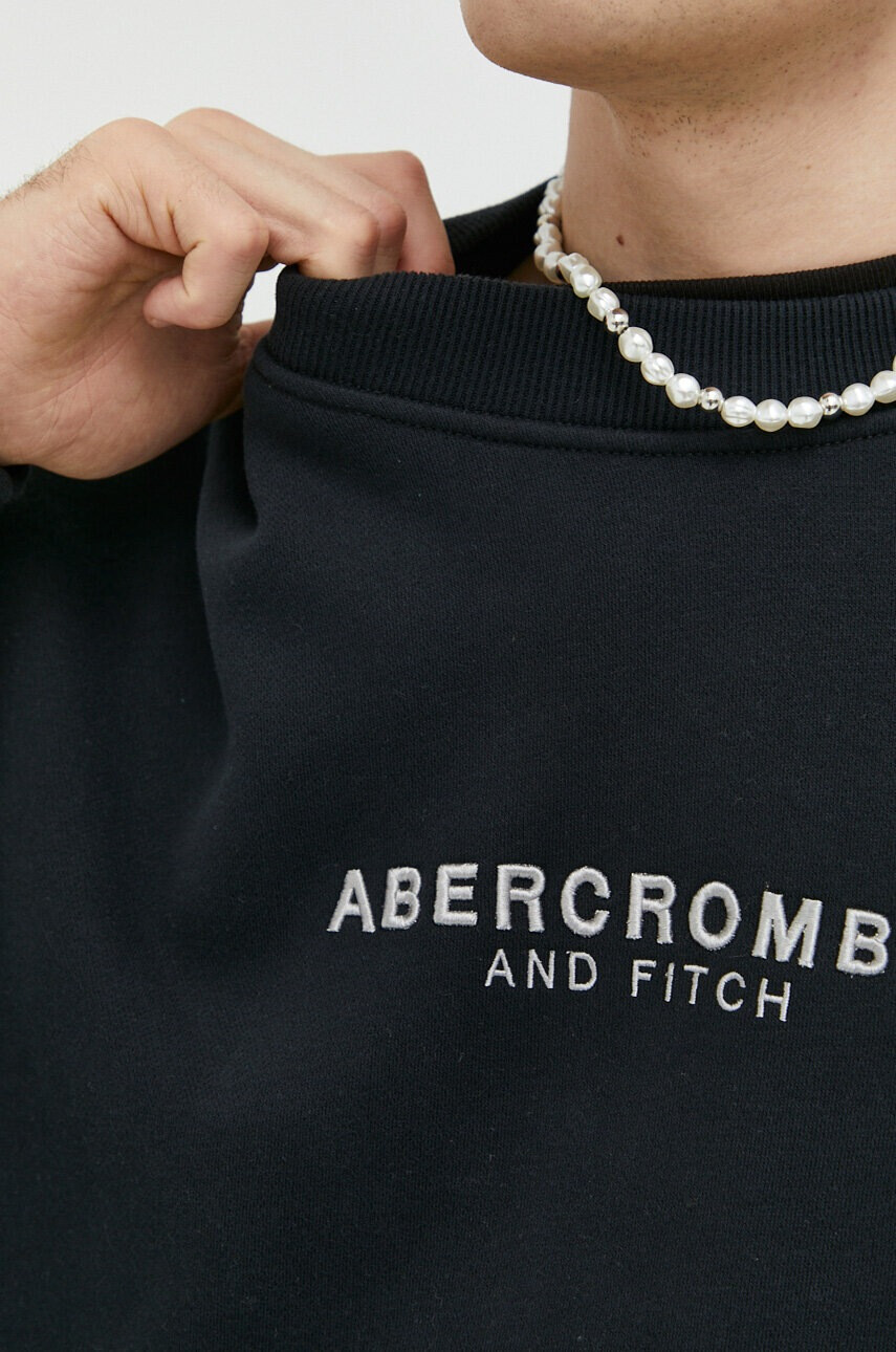 Abercrombie & Fitch Суичър в черно с апликация - Pepit.bg