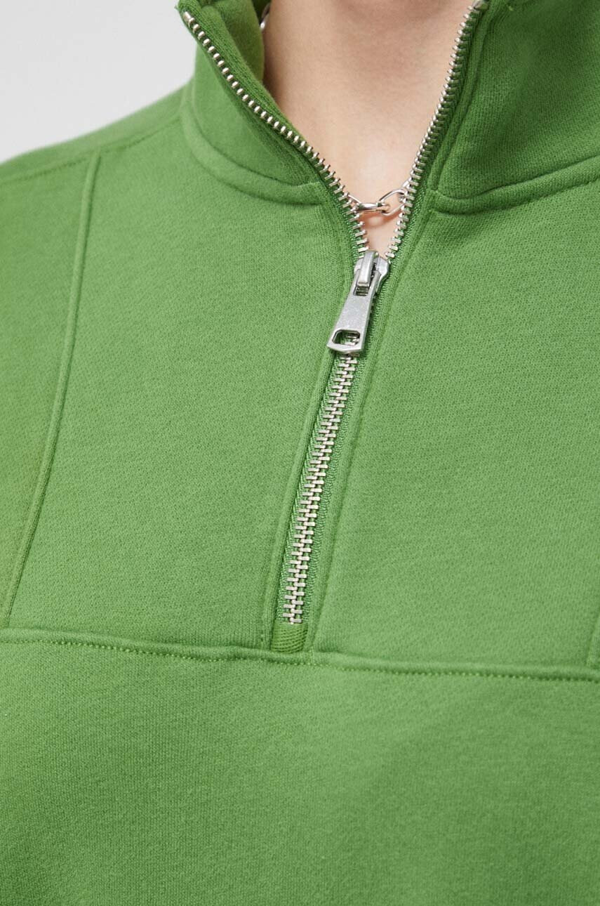 Abercrombie & Fitch Суичър в зелено с изчистен дизайн - Pepit.bg