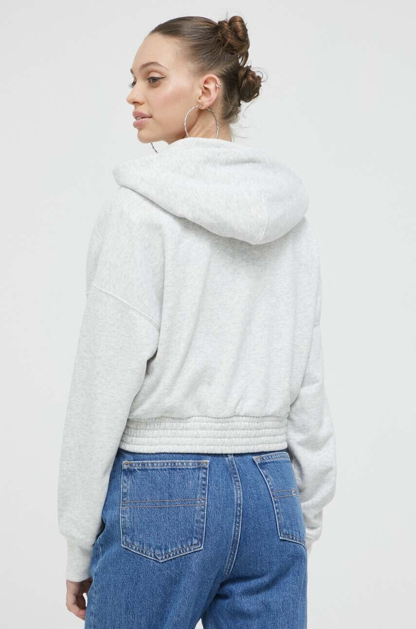 Abercrombie & Fitch Суичър в сиво с качулка меланж на - Pepit.bg