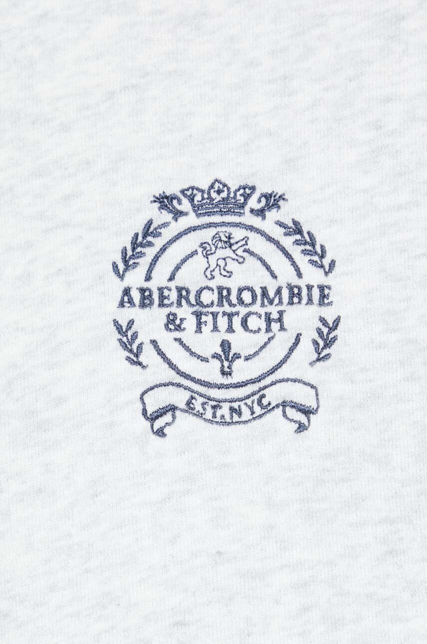 Abercrombie & Fitch Суичър в сиво с качулка меланж на - Pepit.bg